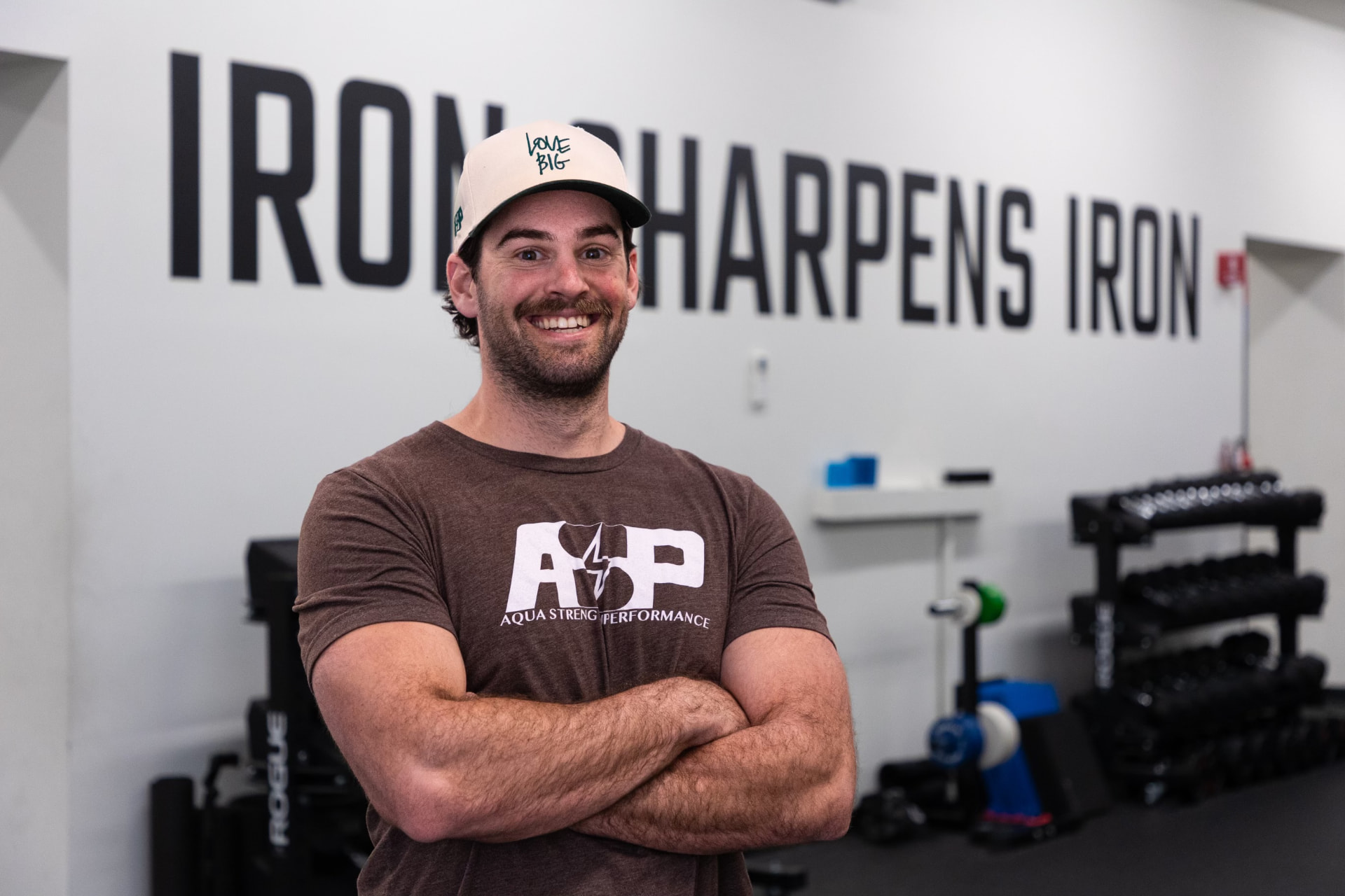 Coach Jack Brown in the Aqua Strength gym